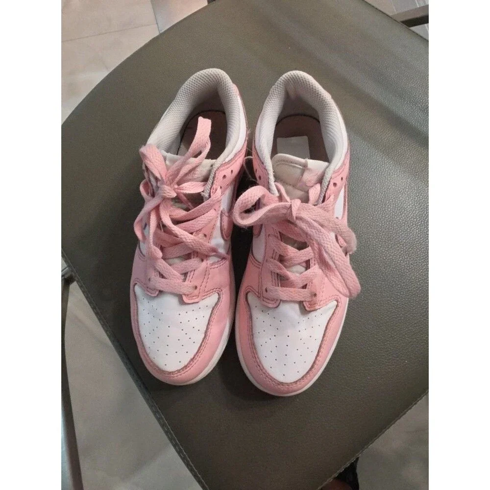 Nike Dunk Low GS White Medium Soft Pink Shoes FB9109-125 Size 3Y Kids/